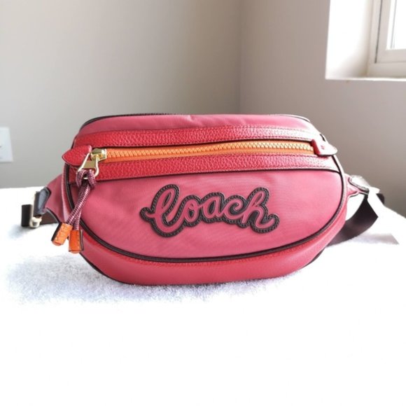 Coach Vale Belt Waist Bag Crossbody in Rouge #F76649 - Picture 1 of 16